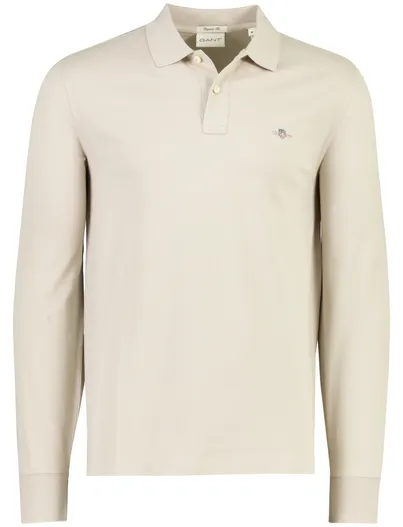 Gant Gant Regular Fit poloshirt beige piqué