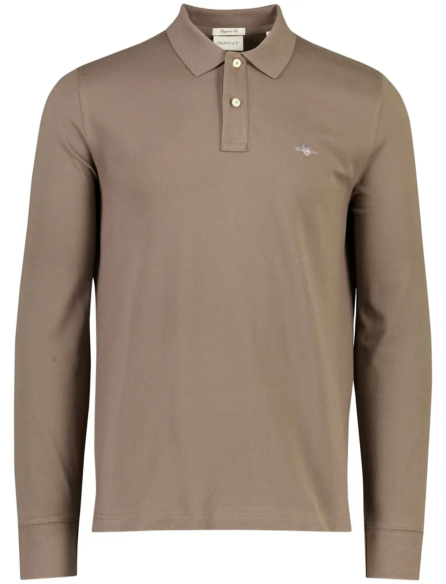 Poloshirt Gant bruin