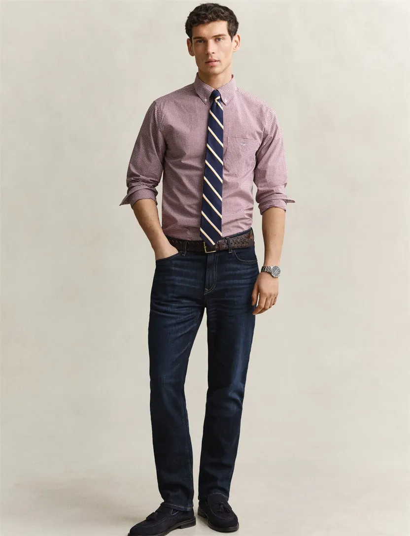 Overhemd Gant Regular Fit bordeaux
