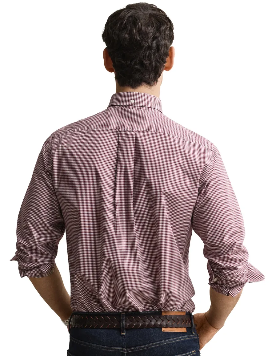 Gant Regular Fit overhemd bordeaux geruit