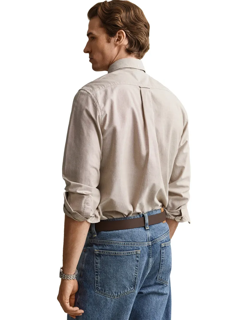 Overhemd Gant Regular Fit beige