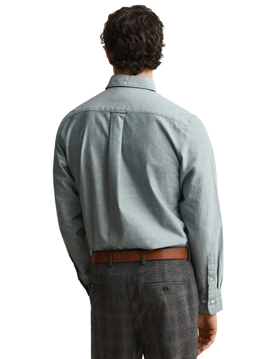 Gant Regular Fit overhemd groen gemeleerd