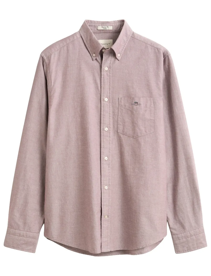 Gant Regular Fit overhemd roze effen