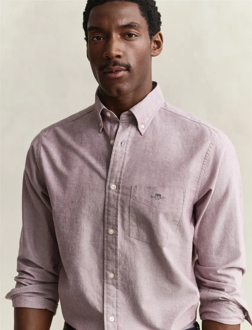 Overhemden Gant Regular Fit roze