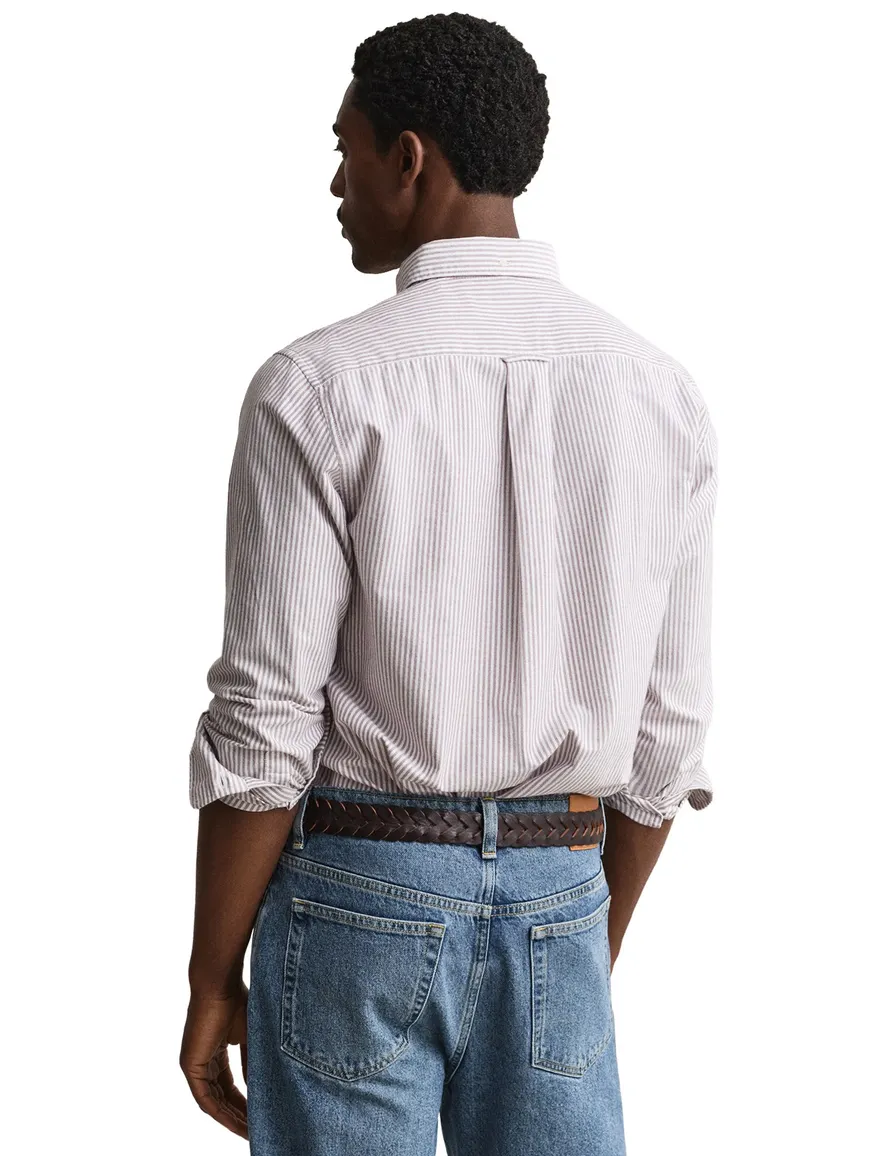 Gant Regular Fit overhemd gestreept bordeaux