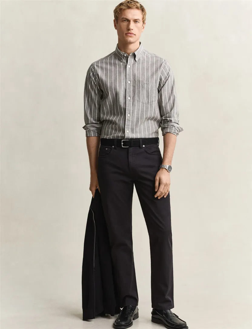Overhemden Gant Regular Fit bruin