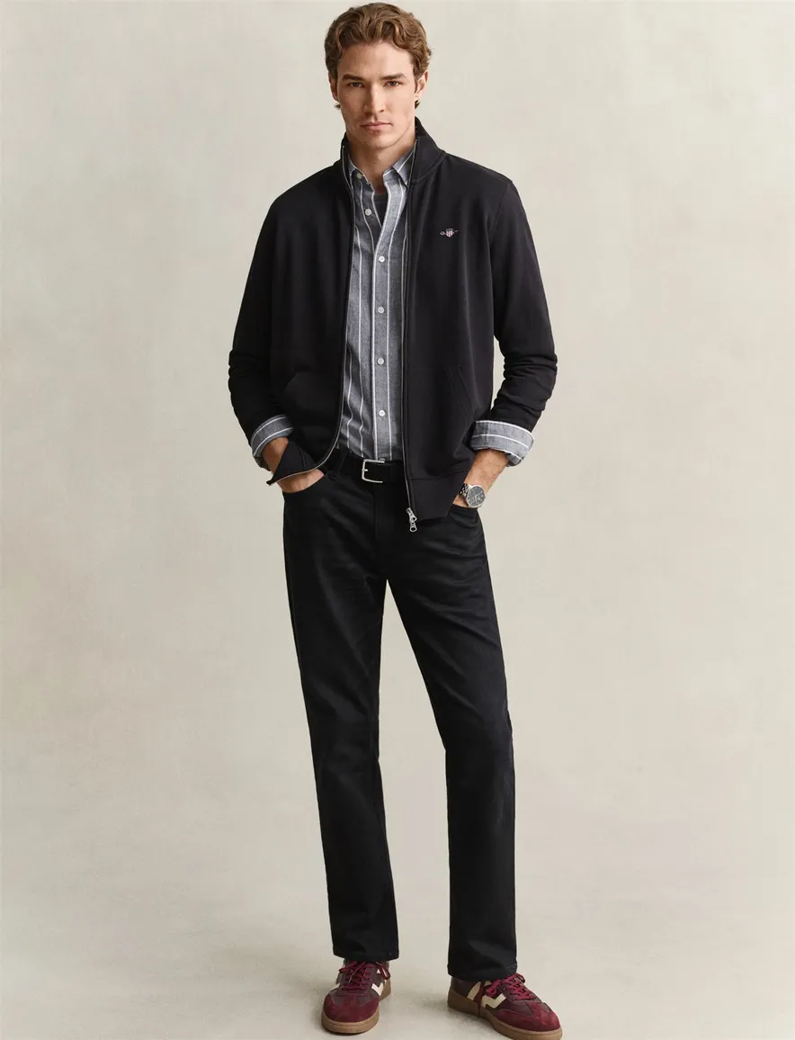 Gant Regular Fit overhemd grijs gestreept