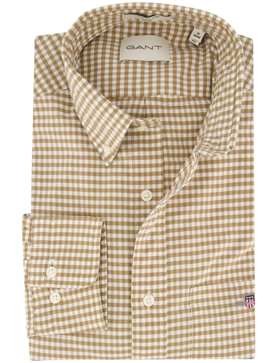 Overhemd Gant camel