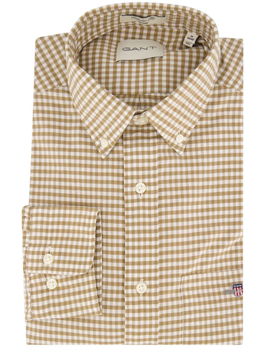 Overhemd Gant camel