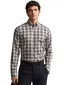 Gant Regular Fit overhemd beige geruit keperstof