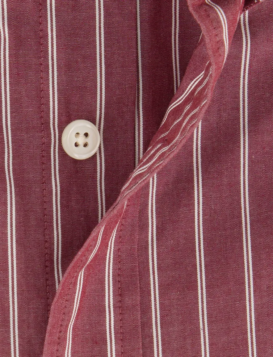 Gant overhemd bordeaux gestreept