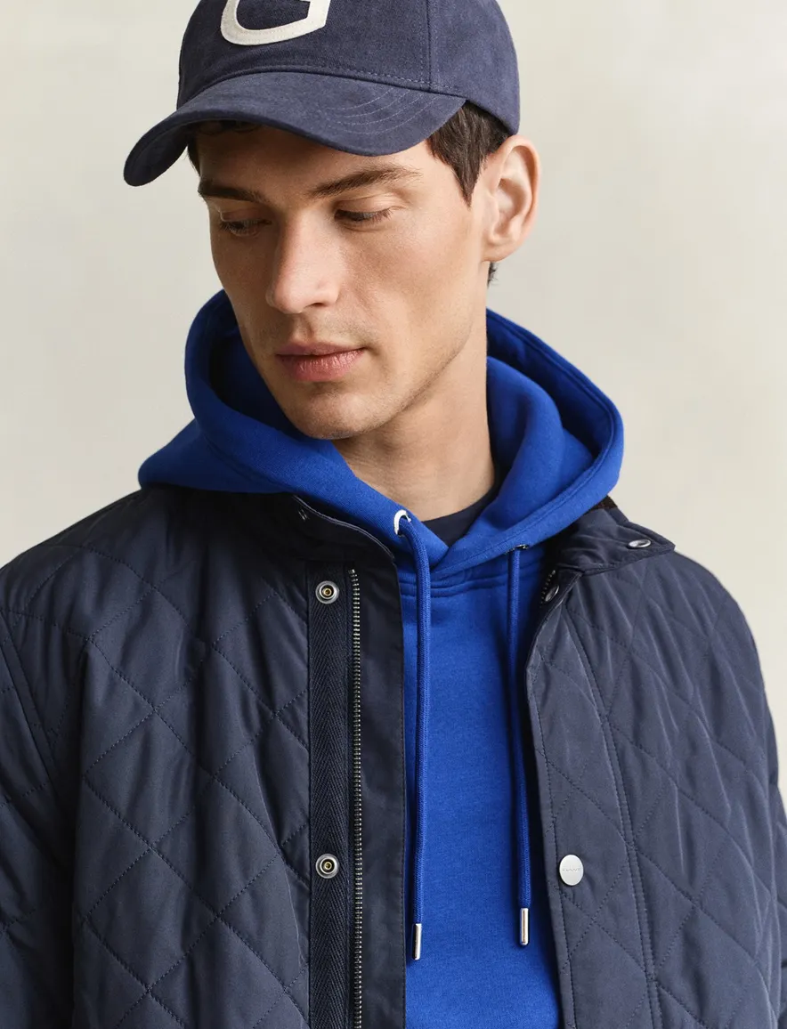Gant Regular Fit quilted jacket donkerblauw