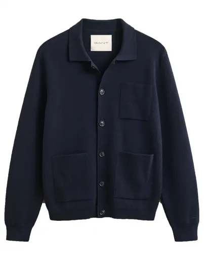 Gant Vest Gant donkerblauw katoen