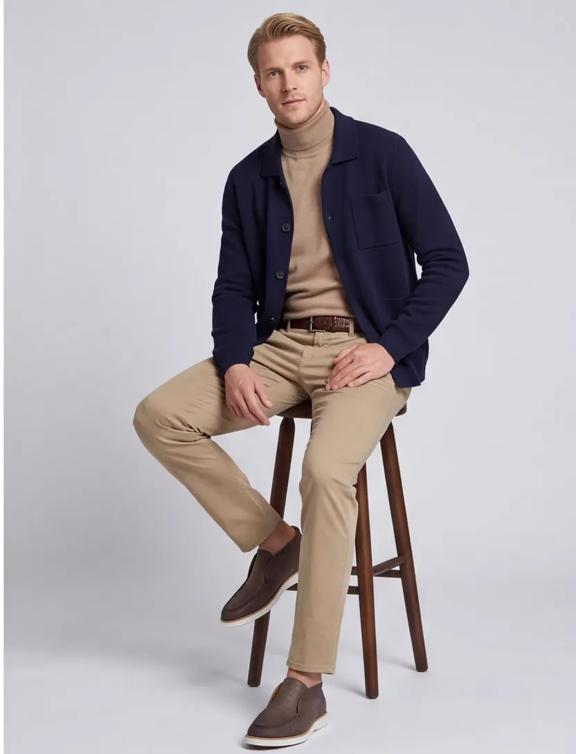 Vest Gant donkerblauw katoen