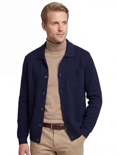 Gant Gant vest donkerblauw katoen