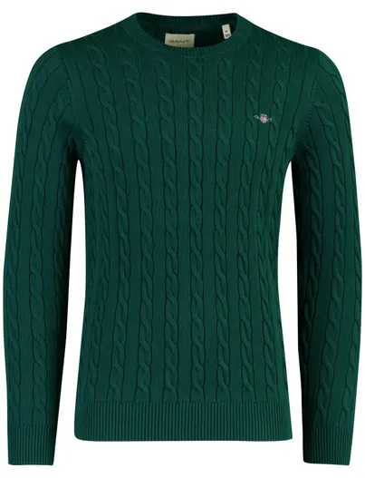 Gant Trui Gant groen grof gebreid