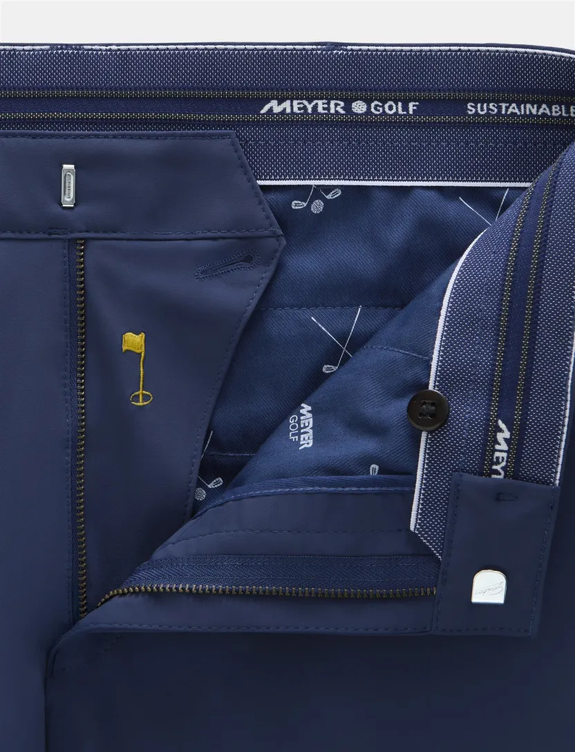Chino shorts Meyer blauw normale fit