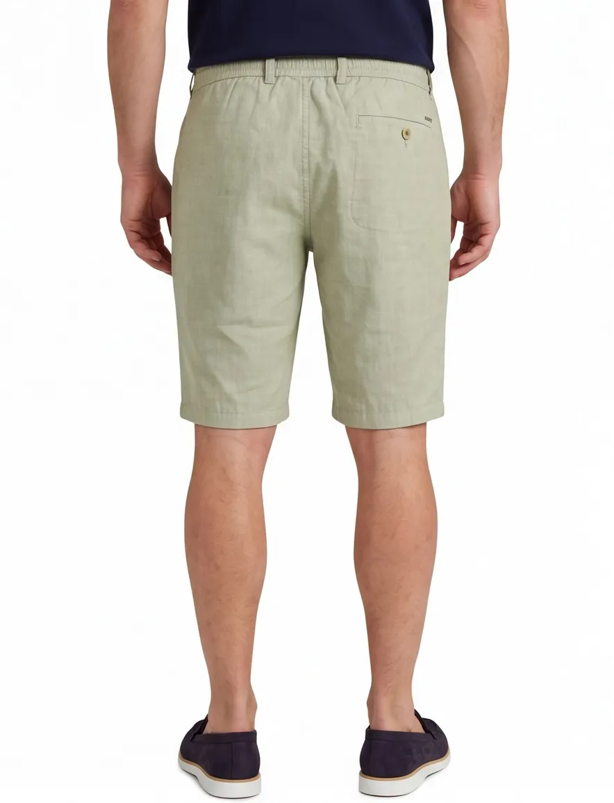 Shorts Brax groen gemêleerd normale fit