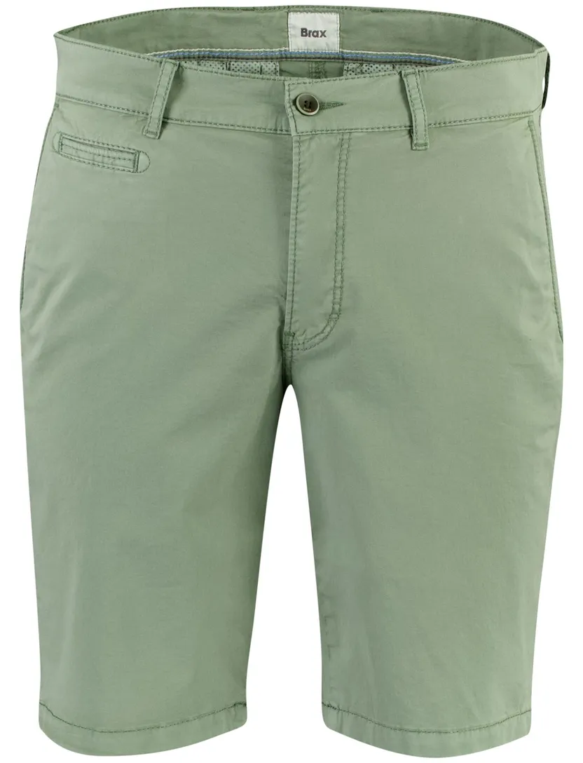 Shorts Brax katoen donkergroen normale fit