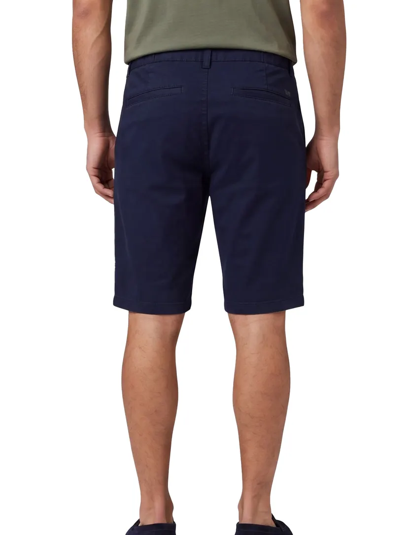 Brax chino shorts donkerblauw katoen elastaan