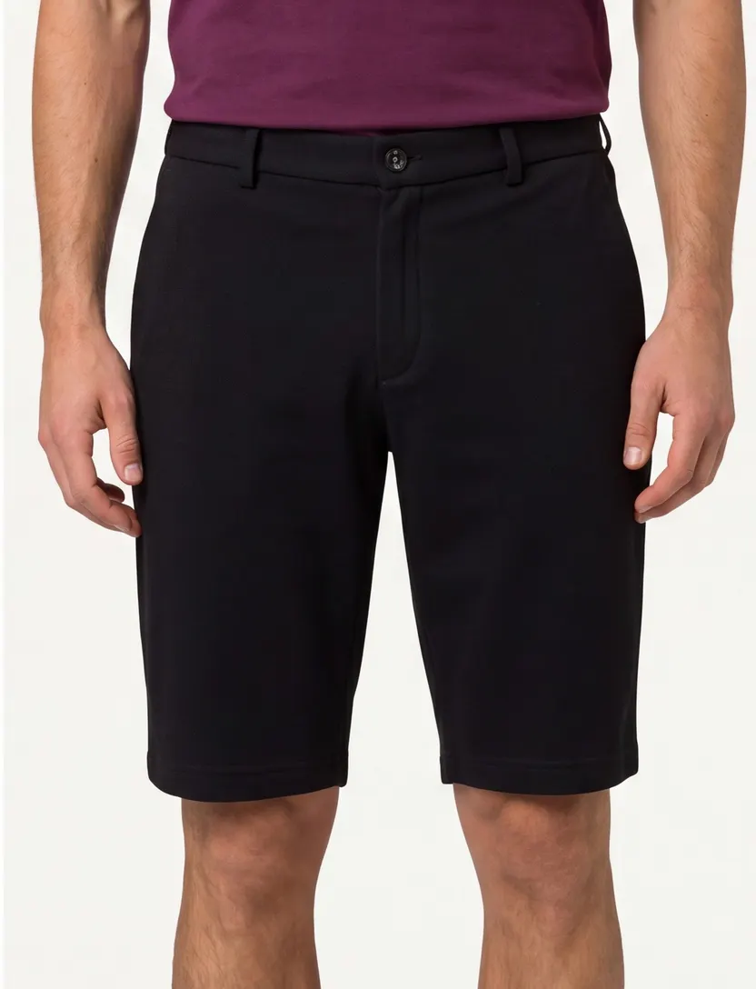 Shorts Brax zwart jersey stretch