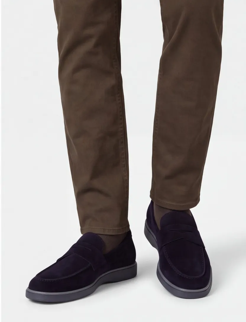 Magnanni loafers donkerblauw leer