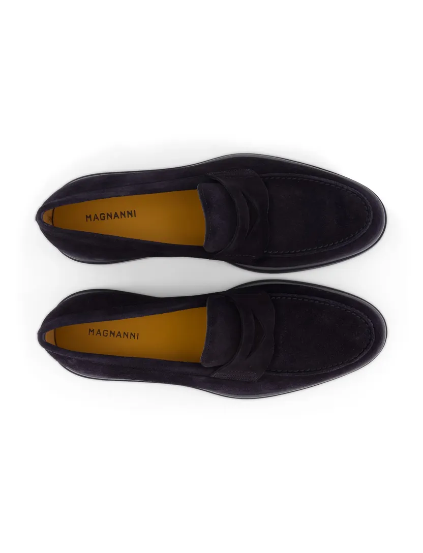 Magnanni loafers donkerblauw leer