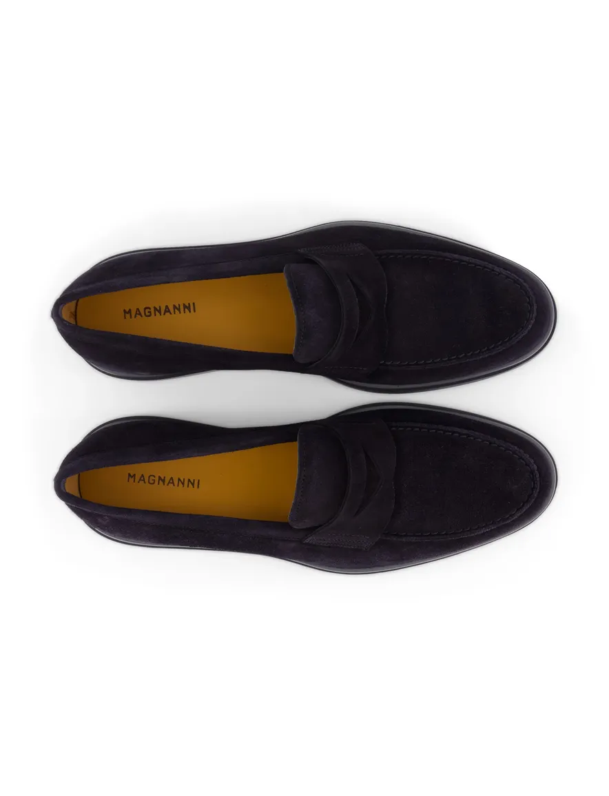 Magnanni loafers donkerblauw leer