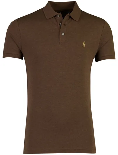 Polo Ralph Lauren Poloshirt Polo Ralph Lauren Custom Slim Fit bruin