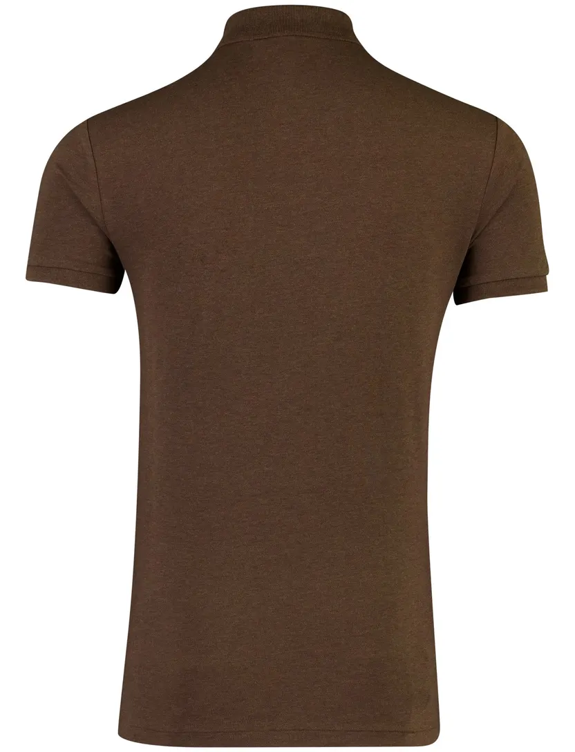 Poloshirt Polo Ralph Lauren Custom Slim Fit bruin