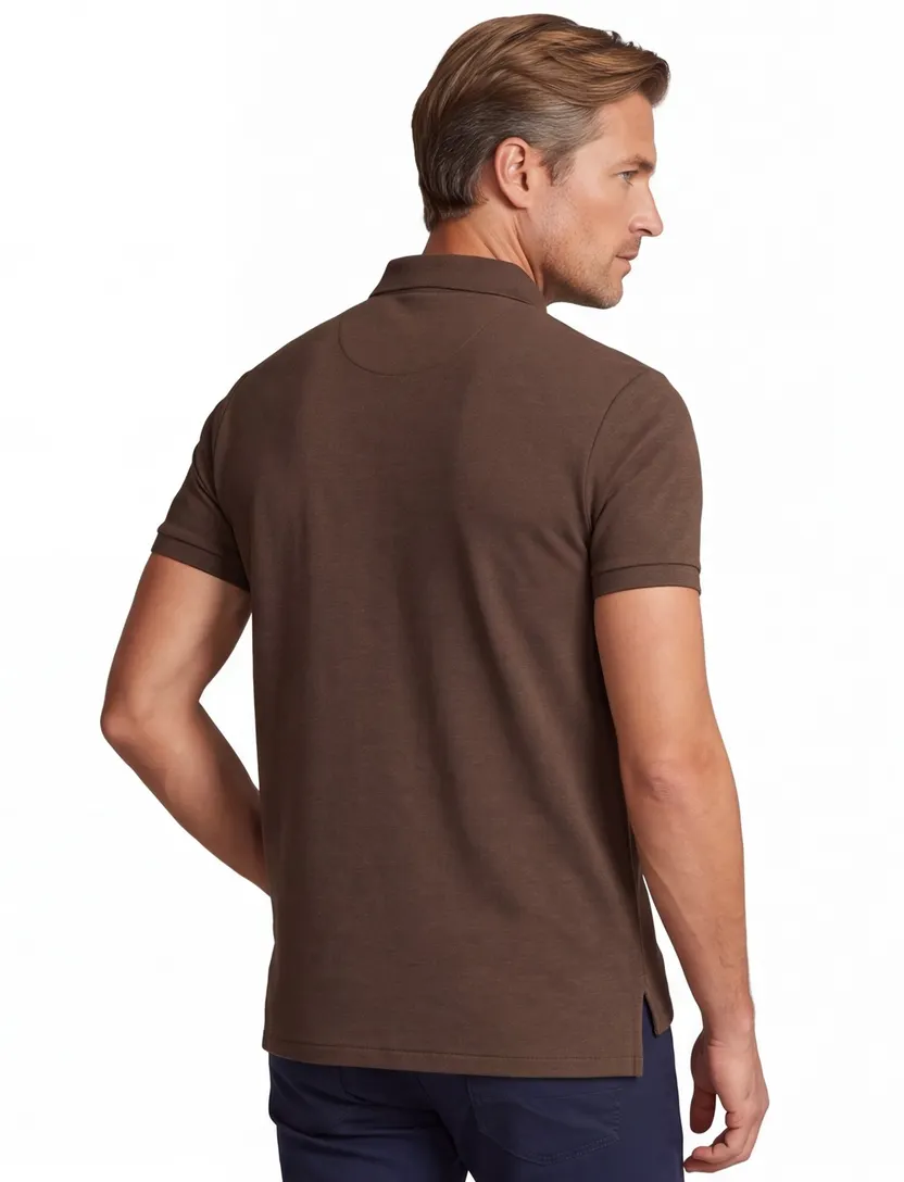 Poloshirt Polo Ralph Lauren Custom Slim Fit bruin