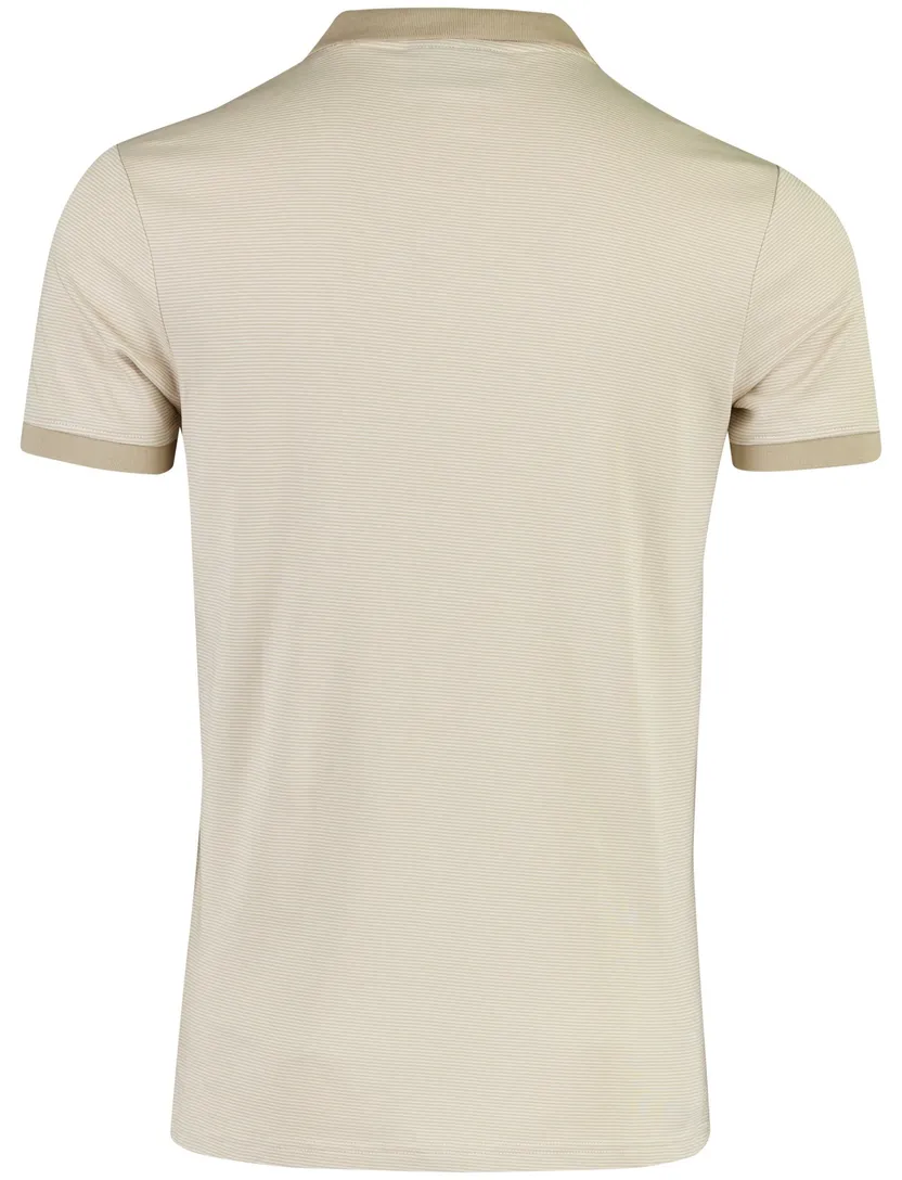 Poloshirt Scotland Blue camel gestreept v-hals