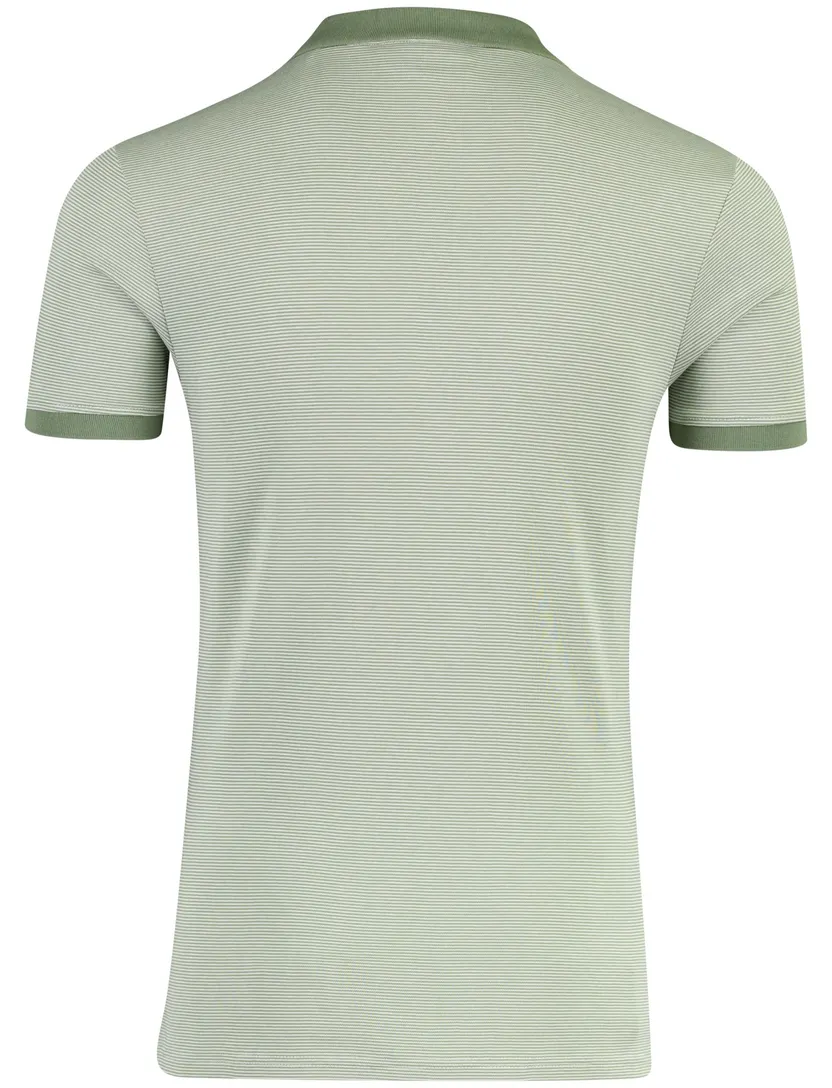 Poloshirt Scotland Blue groen gestreept katoen