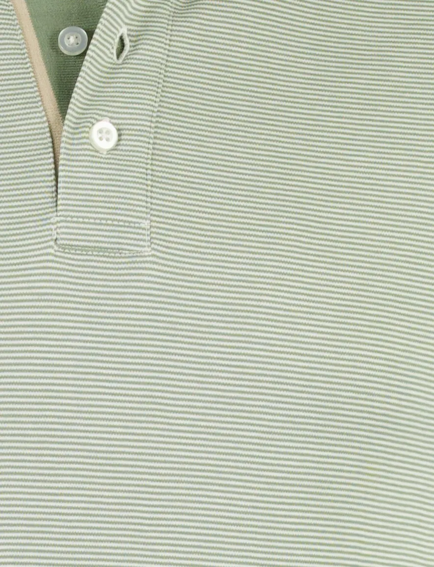 Scotland Blue gestreepte poloshirt groen