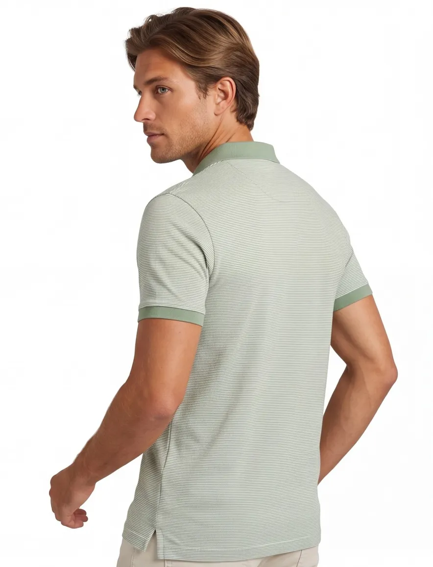 Scotland Blue gestreepte poloshirt groen