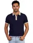 Scotland Blue poloshirt v-hals donkerblauw