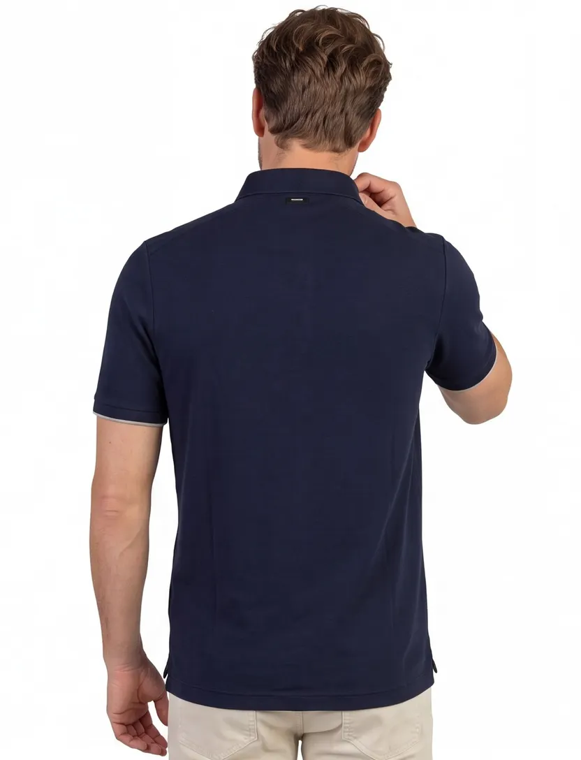 Vanguard Poloshirt V-hals Donkerblauw
