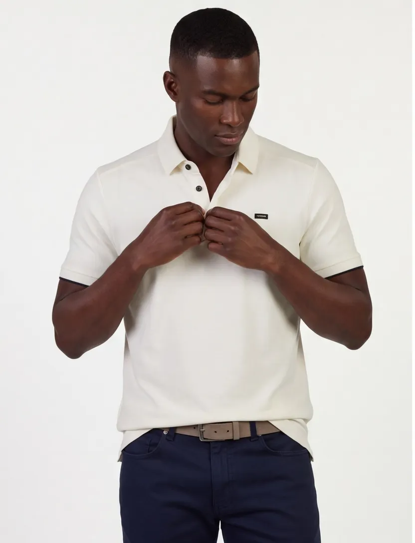 Poloshirt Vanguard wit katoen normale fit
