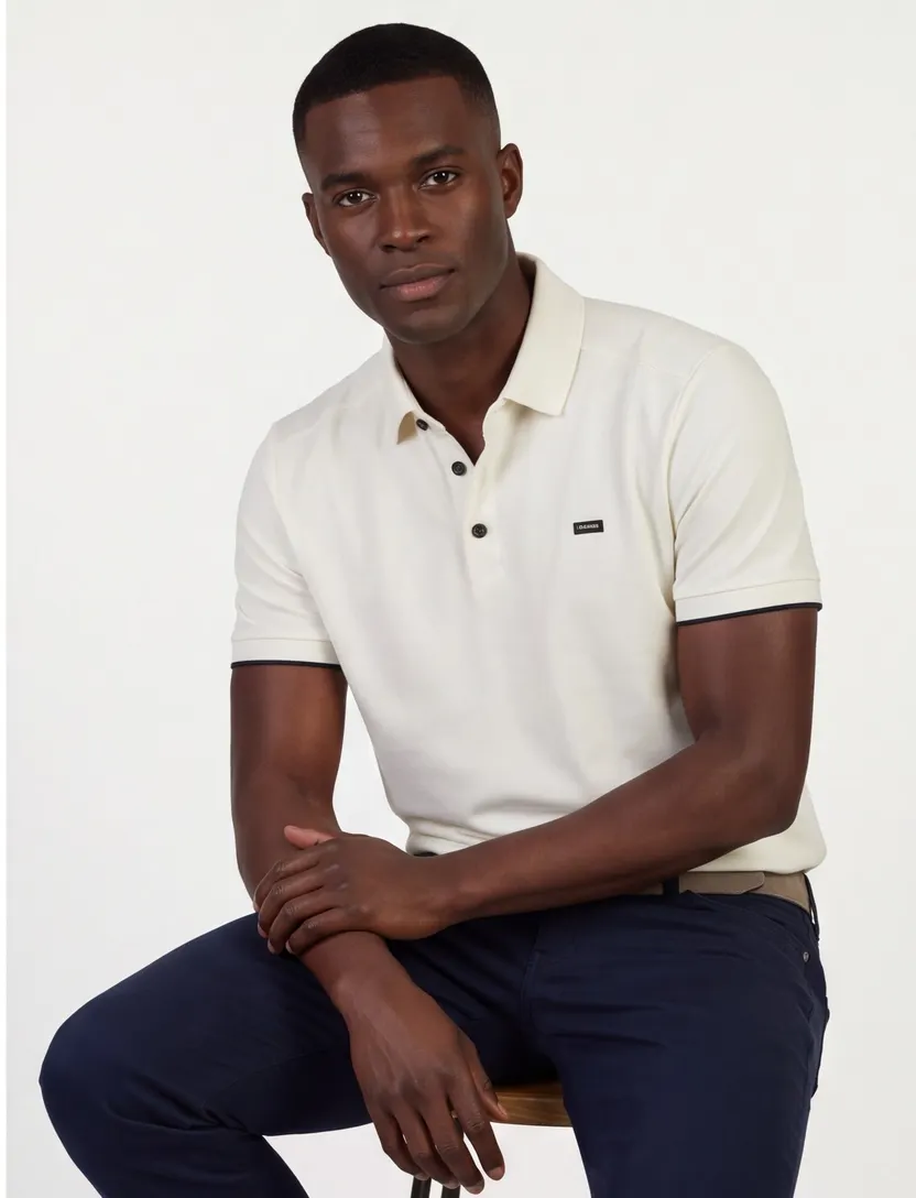 Poloshirt Vanguard wit katoen normale fit
