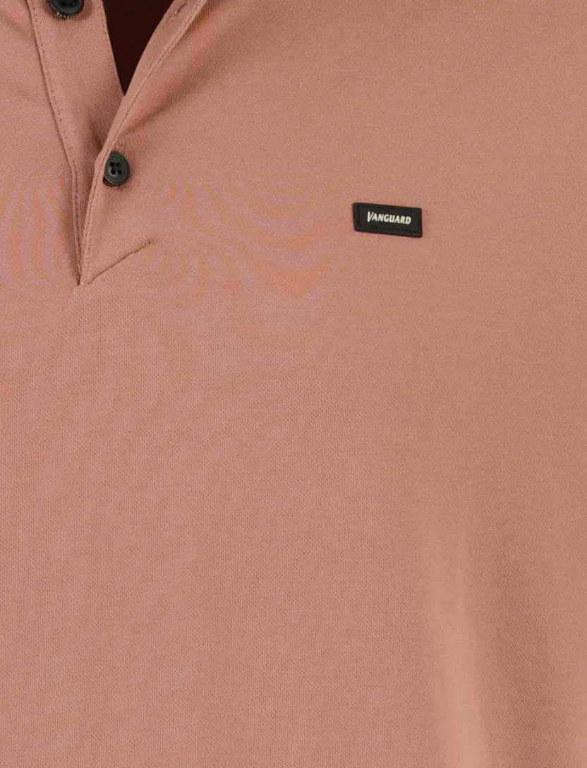 Poloshirt Vanguard oranje katoen polyester stretch normale fit