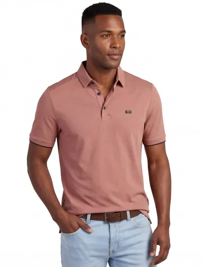 Vanguard Poloshirt Vanguard oranje katoen polyester stretch normale fit