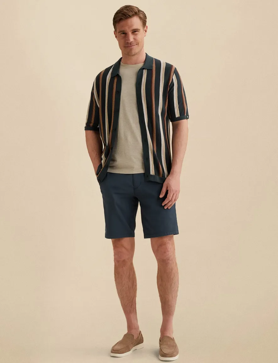 Vanguard shorts donkerblauw slim fit
