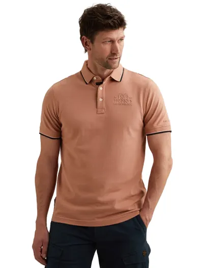 PME Legend PME Legend poloshirt zalm roze pique