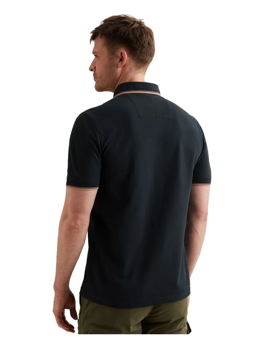 PME Legend poloshirt donkerblauw pique effen