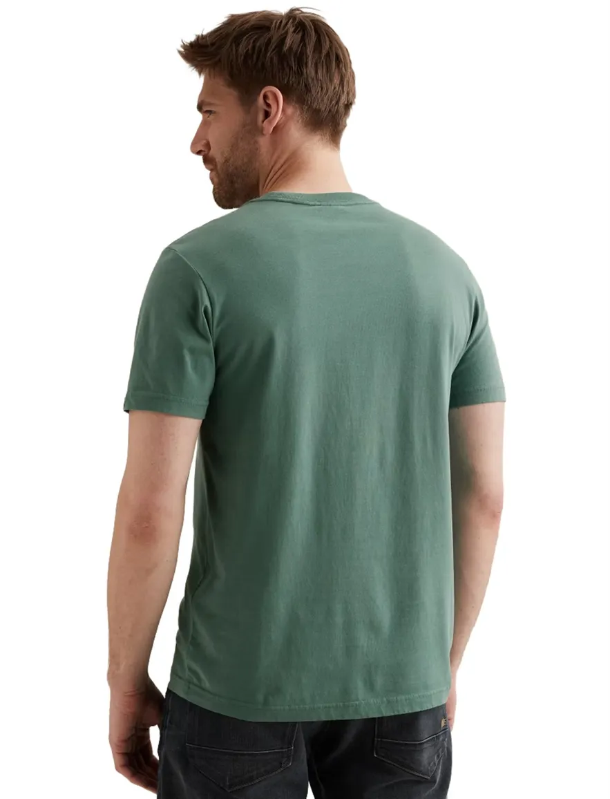 PME Legend T shirt turquoise jersey met opdruk
