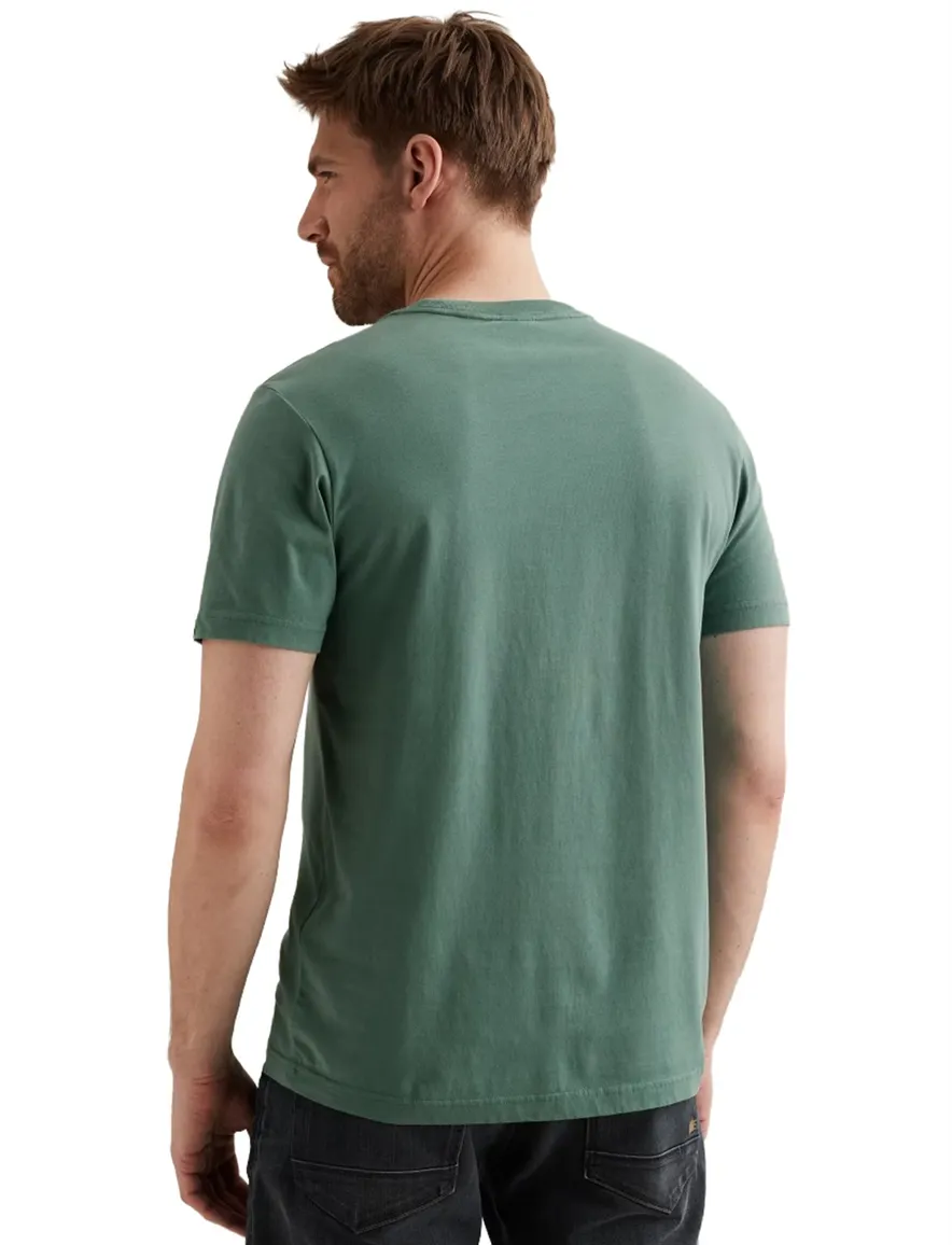 PME Legend T shirt turquoise jersey met opdruk