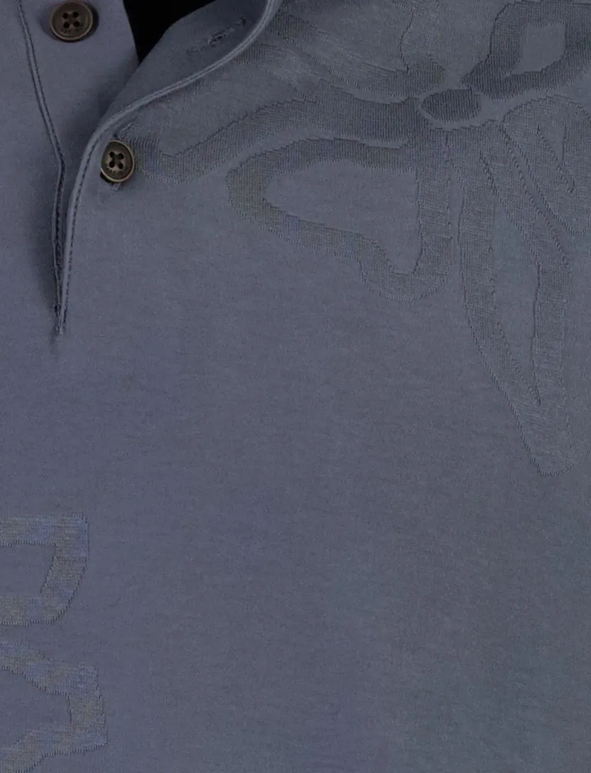 Poloshirt Cast Iron donkerblauw bloemen