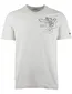 T-shirt Cast Iron ronde hals lichtgroen katoen