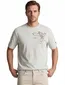 T-shirt Cast Iron ronde hals lichtgroen 100% katoen