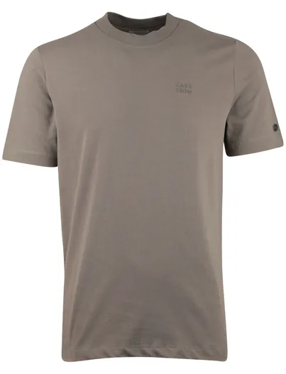 Cast Iron T-shirt Cast Iron khaki backprint 100% katoen